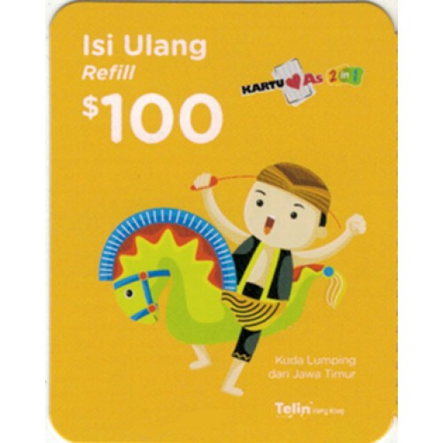 Kartu As2in1 $100 充值券